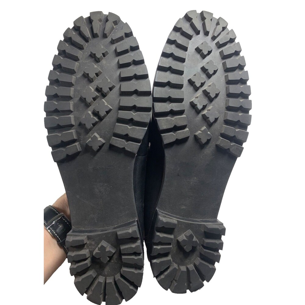 Madewell The Corinne Lugsole Loafer Black Leather Womens 9.5 Shoes Chunky Flats - Picture 9 of 9